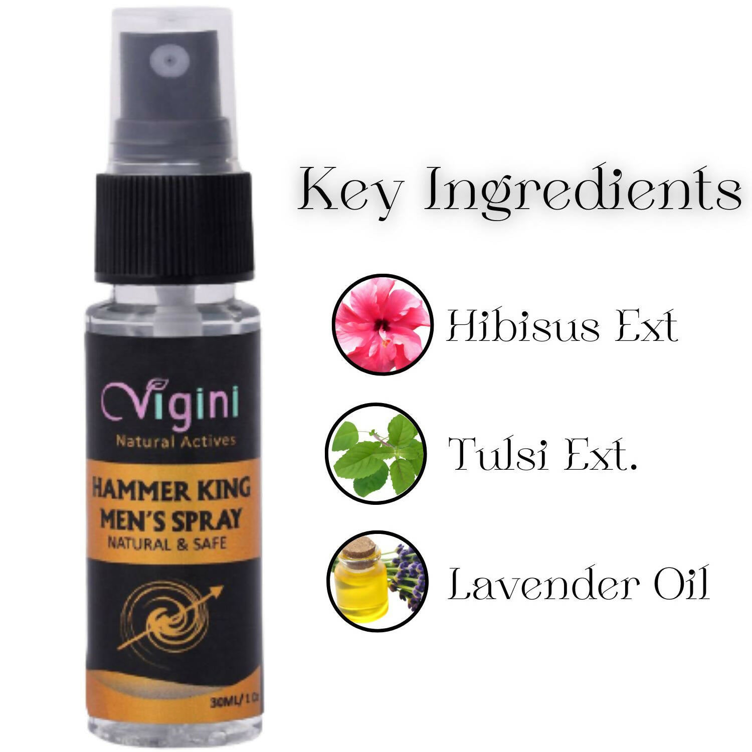 Vigini Natural Hammer King CFC Delay Spray Increase Time for Men - Swadesiicart
