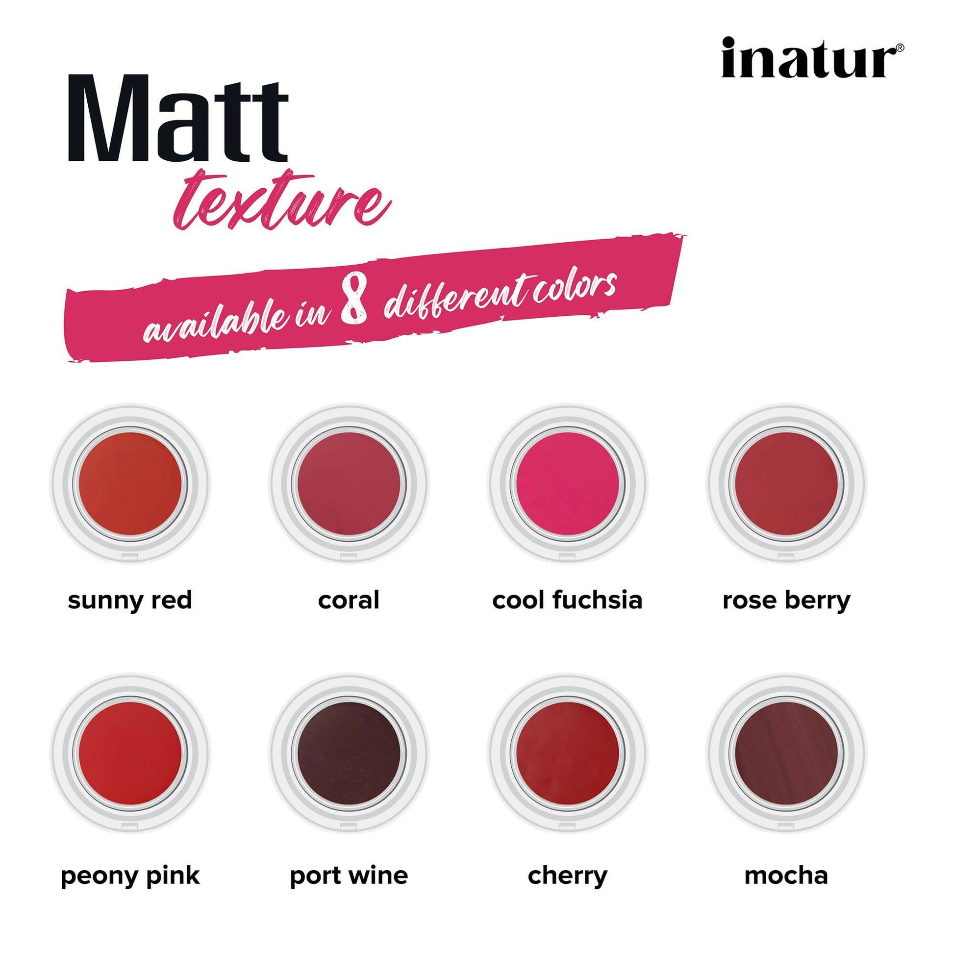 Inatur Lip and Cheek Tint Cool Fushia - Swadesiicart