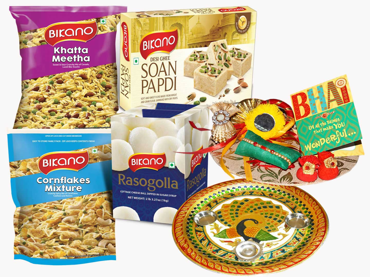 Bikanervala All Time Gift Hamper Rakhi Puja Thali - Bikanervala