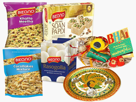 Bikanervala All Time Gift Hamper Rakhi Puja Thali - Bikanervala