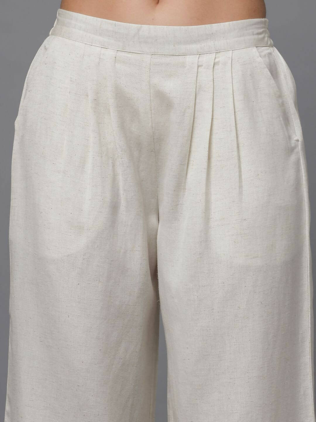 Juniper Women's Natural Solid Wide Leg Palazzo | Swadesiicart