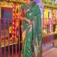 Beautiful Green Handloom Weaving Silk Saree - Emponline | Swadesiicart