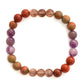 Red Carnelian, Lapis Lazuli, Amethyst and Green Avanturine Multicoloured Cyrstal Beads bracelet - Ruby Raang | Swadesiicart