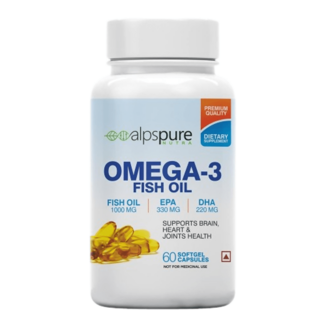 Alpspure Nutra Omega 3 Fish Oil Capsules | Swadesiicart