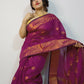 Exclusive Collection Beautiful Magenta Cotton Silk Woven Handloom Saree With Running Blouse Piece - Swadesiicart