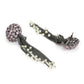 Blush Purple Stone Earrings with Pearls- Ruby Raang | Swadesiicart
