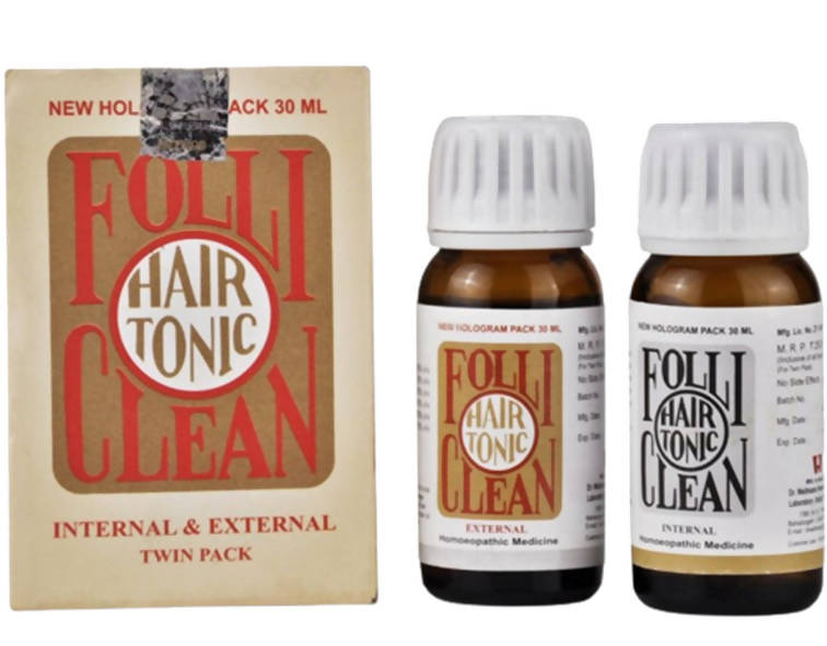 Dr. Wellmans Homeopathy Folli Clean Hair Tonic Combo | Swadesiicart
