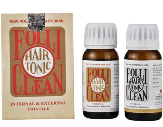 Dr. Wellmans Homeopathy Folli Clean Hair Tonic Combo | Swadesiicart