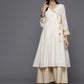 Ahalyaa Women's Traditional wear Ethnic Dress - Off White | Swadesiicart