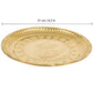 Spillbox Gold-Toned Brass Kumbham Embossed Round Thali Pooja Essential | Swadesiicart