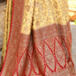 Joban Fashion Yellow Crepe Chiffon Pure Handloom Banarasi Silk Saree | Swadesiicart