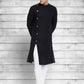 Even Apparels Black Cotton Linen Asymetrical Kurta - Black | Swadesiicart