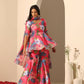 Pomcha Jaipur Pink Gul Qudrat Sharara Set | Swadesiicart