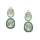 Green Dual Earrings- Ruby Raang | Swadesiicart