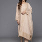 Ahalyaa Women's Traditional wear Kurta Set - Tan | Swadesiicart