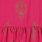 Ahalyaa Pink Rayon Printed Kids Kurta Sharara Set For Girls | Swadesiicart