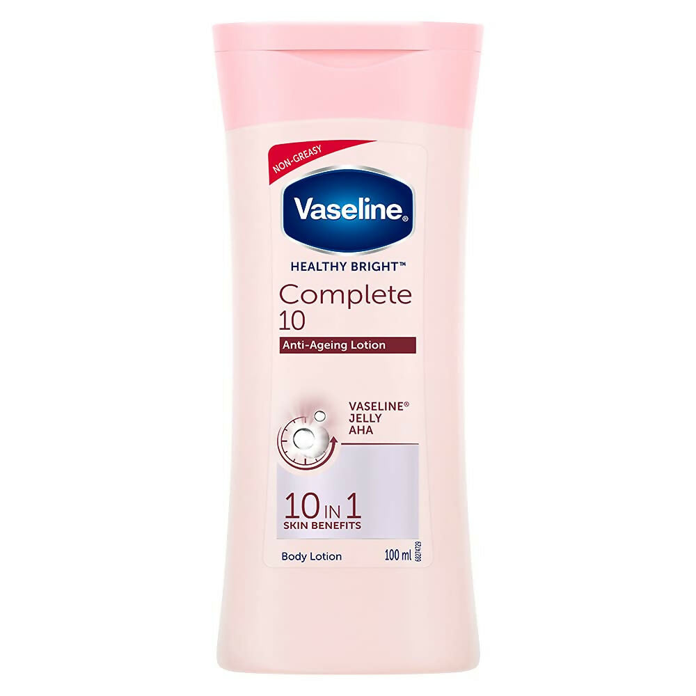 Vaseline Healthy Bright Complete 10 Anti Ageing Body Lotion, 10 in 1 Body Lotion With Vitamin B3, AHA, Pro-Retinol - Swadesiicart