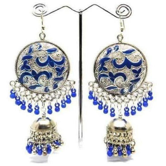MS Fashion India Muskan Fancy Silver Tone Fashion Earrings | Swadesiicart