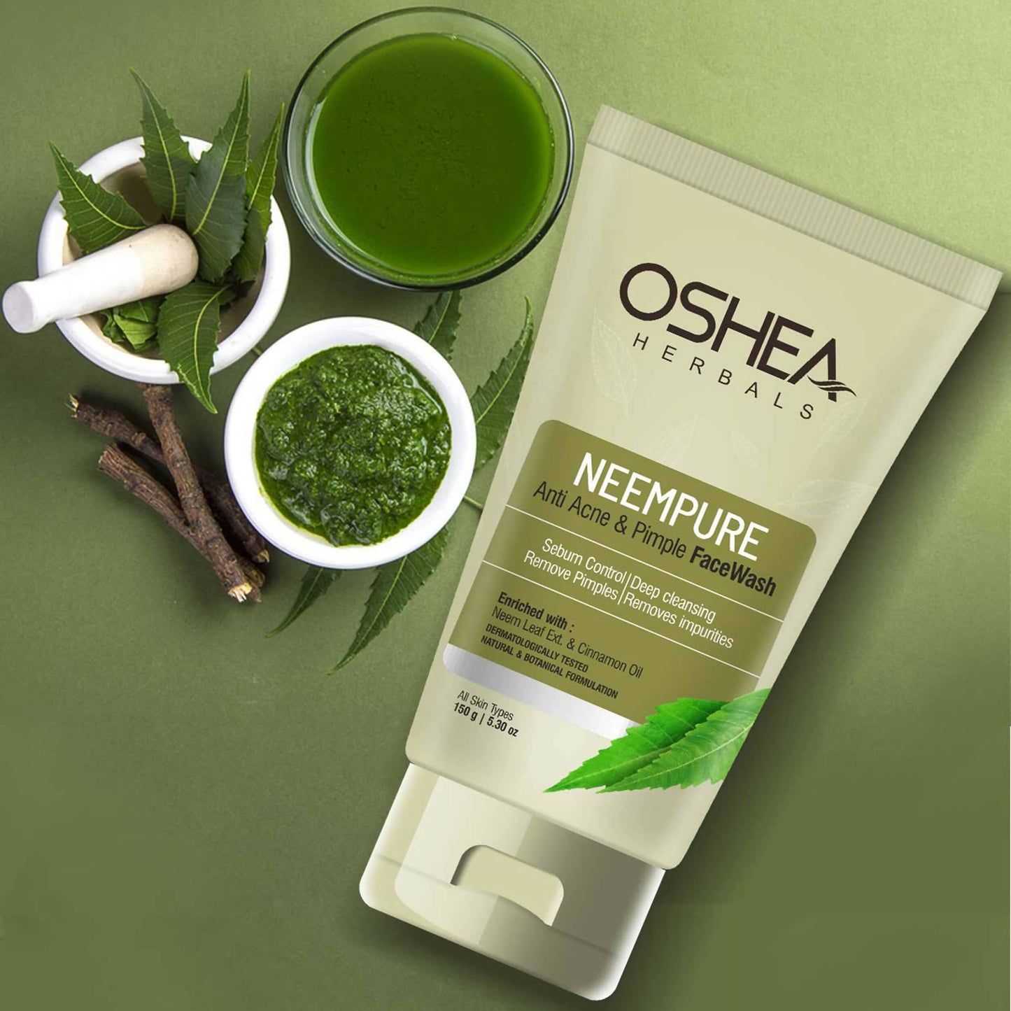 Oshea Herbals Neempure Anti Acne & Pimple Face Wash - Swadesiicart