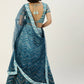 House of Panchhi Women Teal shading Net Mirror Embroidered Lehenga & Blouse with Dupatta | Swadesiicart