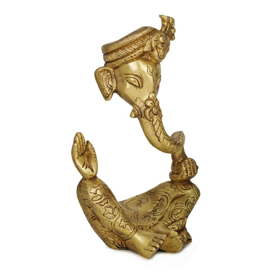 Devlok Vighnaharta Ganpati Pital Murti Idol - Swadesiicart