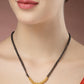 NVR Women's Gold-Polished Black Beaded Mangalsutra - Swadesiicart