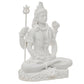 eCraftIndia White Polyresin Lord Shiva Statue - Swadesiicart