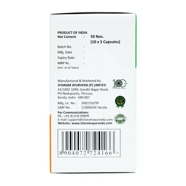 Sitaram Ayurveda Shaddaranam Capsules - Swadesiicart