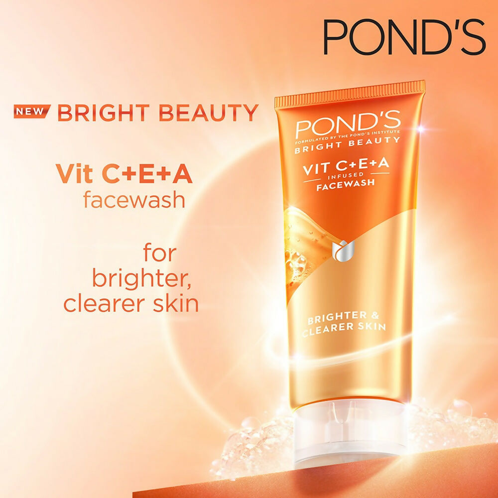Ponds Bright Beauty Vit C+E+A Gel Face Wash - Swadesiicart