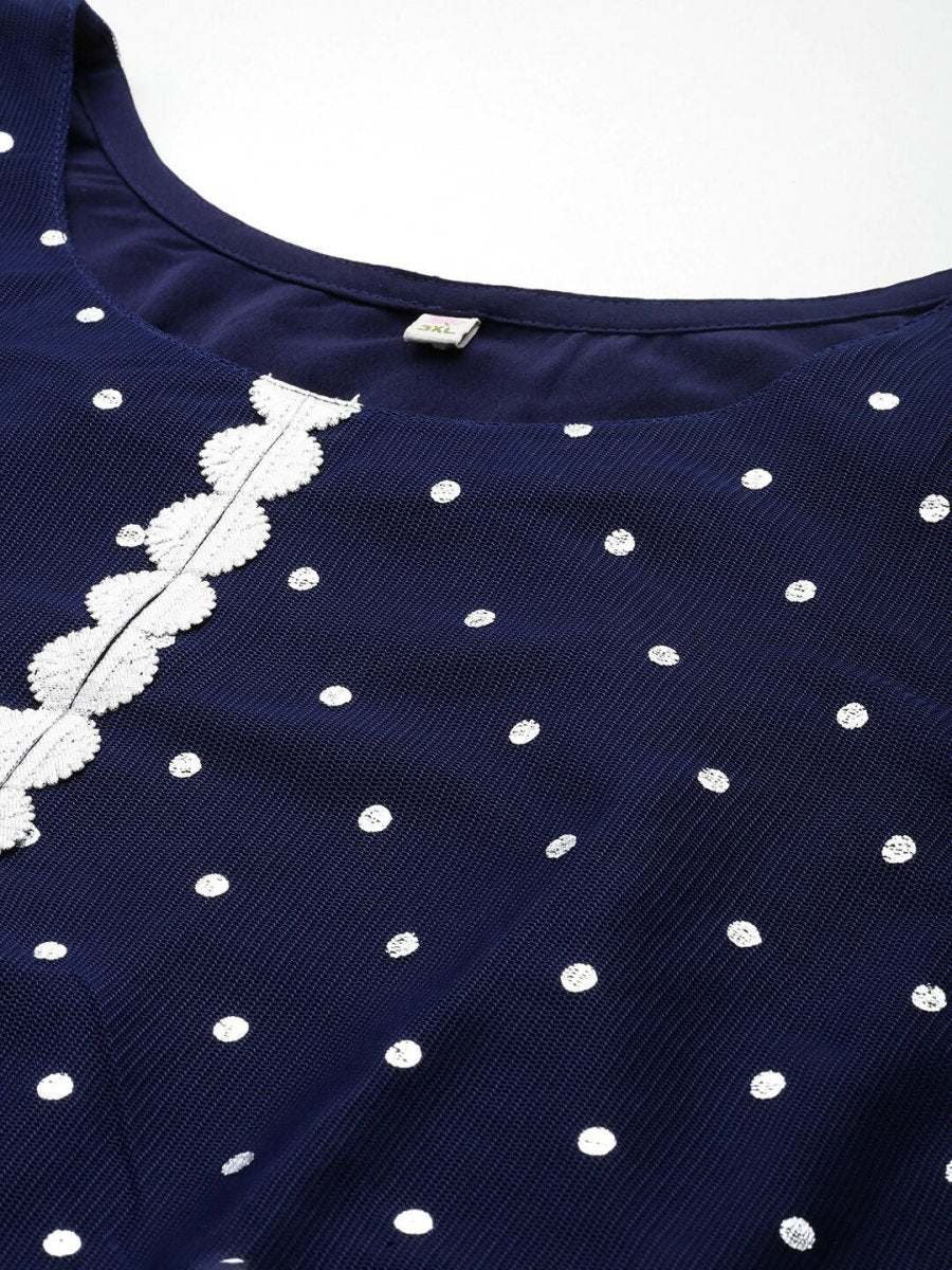 Ahalyaa Women's Traditional wear Ethnic Dress - Navy Blue | Swadesiicart