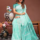 Shree Shyam Fashion Anaya Sea Green Linen Cotton Saree