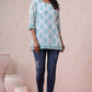 Juniper Women Bluemulti Georgette Printed Straight Tunic | Swadesiicart