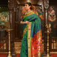 Very Much Indian Pure Silk Paithani - Dual Tone Blue Green | Swadesiicart