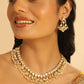 Nuyug 22K Gold Plated Ivory Dusk Kundan Necklace | Swadesiicart