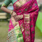 Vishnu Weaves Women's Rani Banarasi Silk Saree with Blouse - Swadesiicart