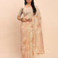 Shree Shyam Fashion Linen Cotton Off White Saree
