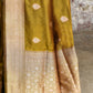 Joban Fashion Olive Green Pure Katan Pure Handloom Banarasi Silk Saree | Swadesiicart