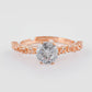 VOJ white CZ-detail Stainless Steel Cubic Zirconia Gold-Polished adjustable finger Ring | Swadesiicart