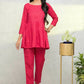 Myshka Women Red Printed Co-Ords - Swadesiicart