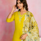 Ethnic Festive Wear Viscose Chanderi Yellow Stitched Suit With Dupatta - Tanisha | Swadesiicart
