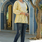 Juniper Women's Lemonyellow Printed A-Line Tunic | Swadesiicart