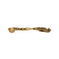 eCraftIndia Gold-Toned Ethnic Carved Brass Long Stick Diya with 1 Wick for Pooja Room | Swadesiicart