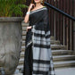 Beatitude Black Cotton Handloom Saree