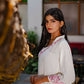 Zibaa Ivory & Pink Muslin Chikankari Kurta - Swadesiicart