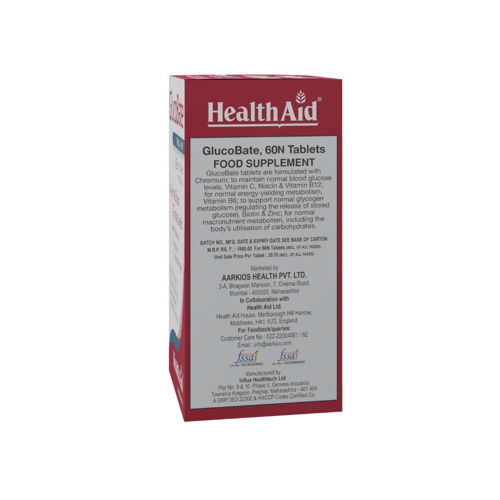 HealthAid GlucoBate Tablets - Swadesiicart
