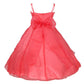Asmaani Baby Girl's Peach Colour Satin A-Line Maxi Full Length Dress (AS-DRESS-22086)