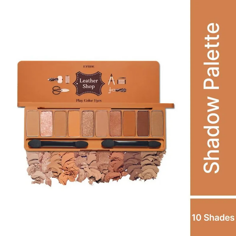 Etude House Play Color Eyes Leather Shop - 10 Color Eye Shadow Palette - Swadesiicart