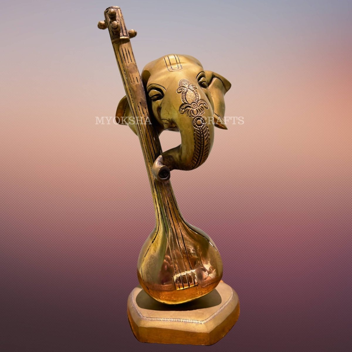 Antique Brass Ganesha Sitar | Swadesiicart