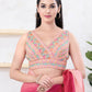 Joban Fashion Pastel-Pink Shift Sleeveless Back Open Blouse - Swadesiicart