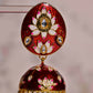 Maroon Hand Painted Ethnic Meenakari Jhumki Earrings By House of Ree - Swadesiicart